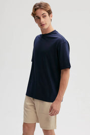 Polera Hombre Loose Fit Azul Marino