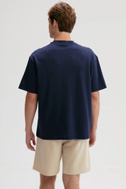 Polera Hombre Loose Fit Azul Marino