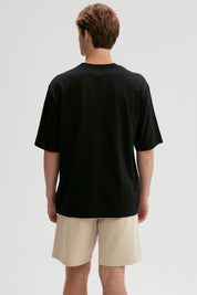 Polera Hombre Print Central Negro