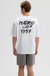 Polera Hombre Graffiti City Blanco