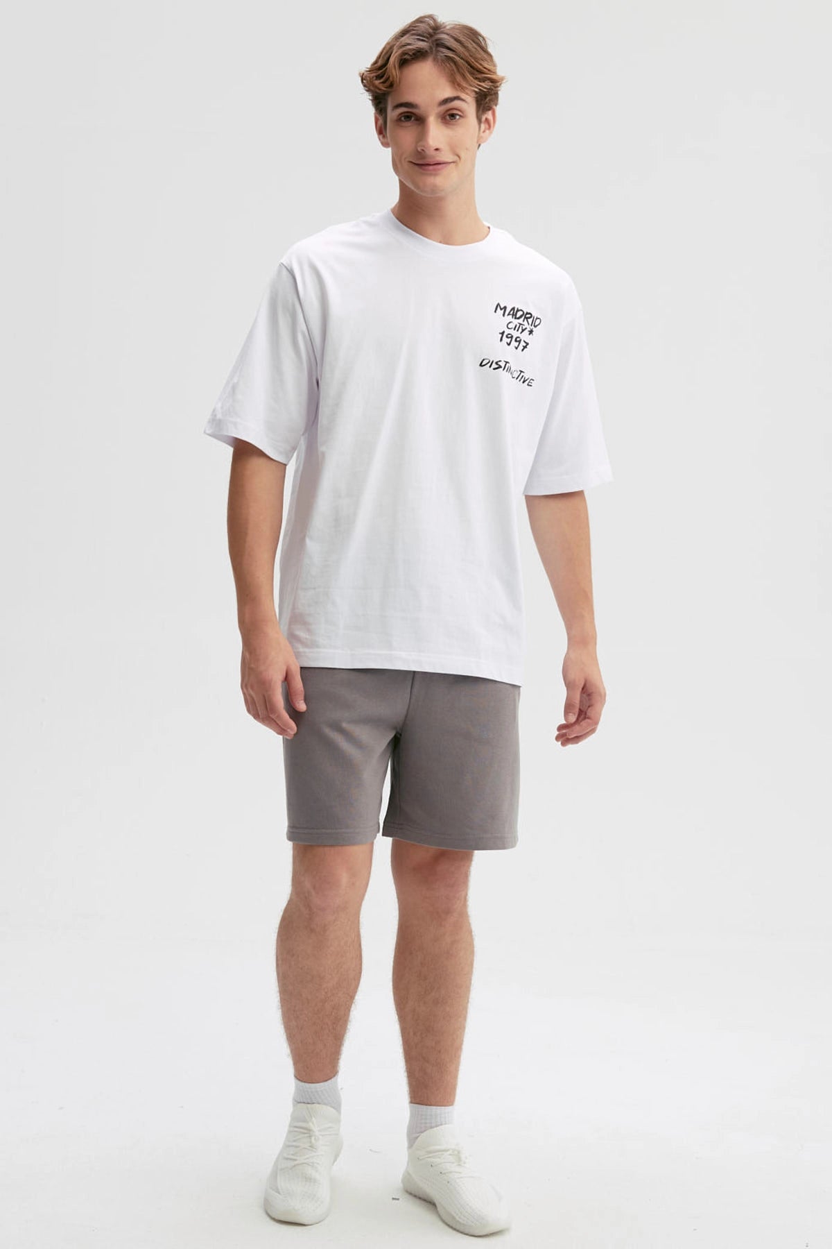 Polera Hombre Graffiti City Blanco