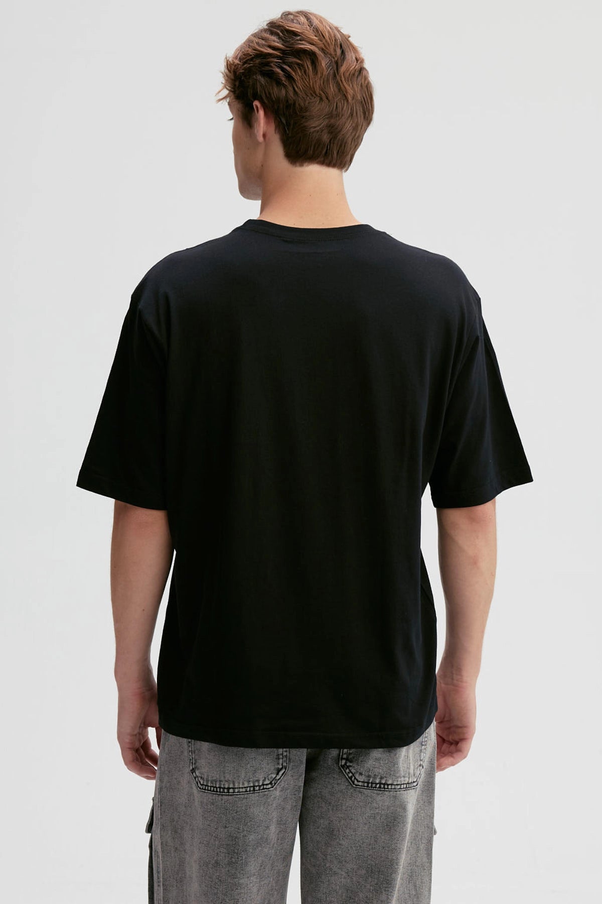 Polera Hombre Print Central Negro