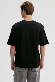 Polera Hombre Print Central Negro