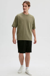 Bermuda Hombre Lisa Pretina Negro