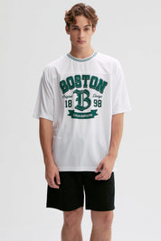 Polera Hombre Print Posicional Blanco