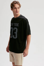 Polera Hombre Print Posicional Negro