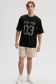 Polera Hombre Print Posicional Negro
