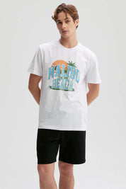 Polera Hombre Print Posicional Blanco