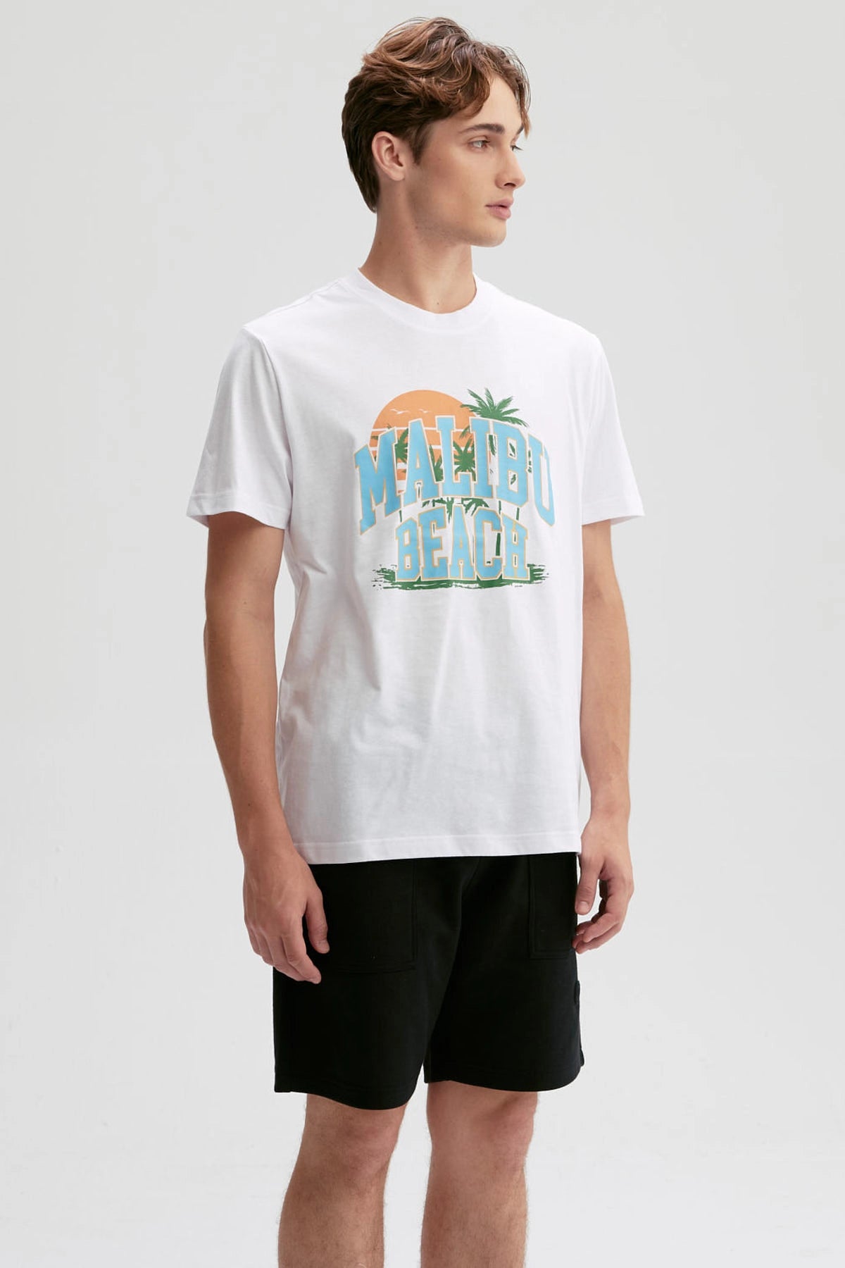 Polera Hombre Print Posicional Blanco