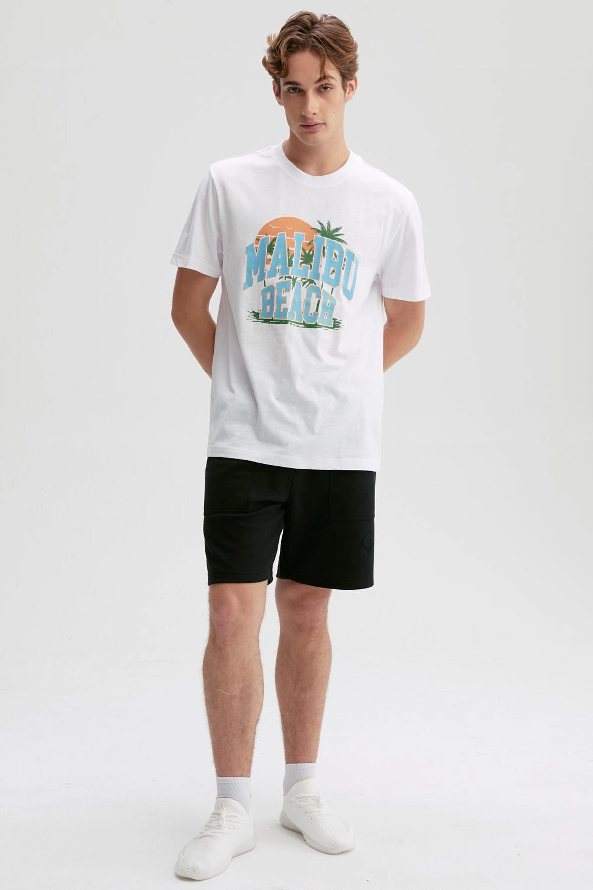 Polera Hombre Print Posicional Blanco