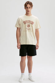 Polera Hombre Print Posicional Beige