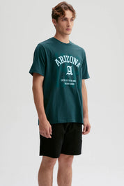 Polera Hombre Print Posicional Verde