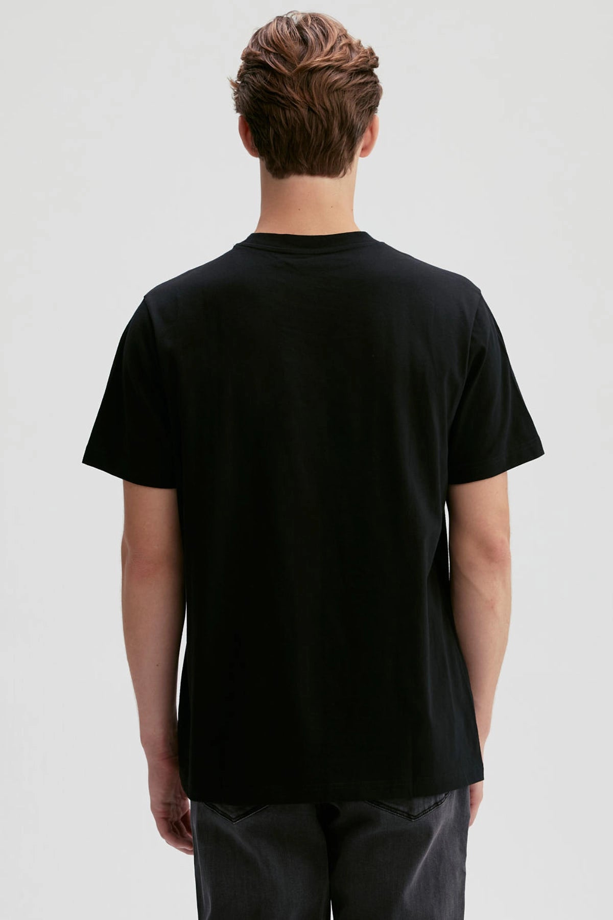 Polera Hombre Print College Negro