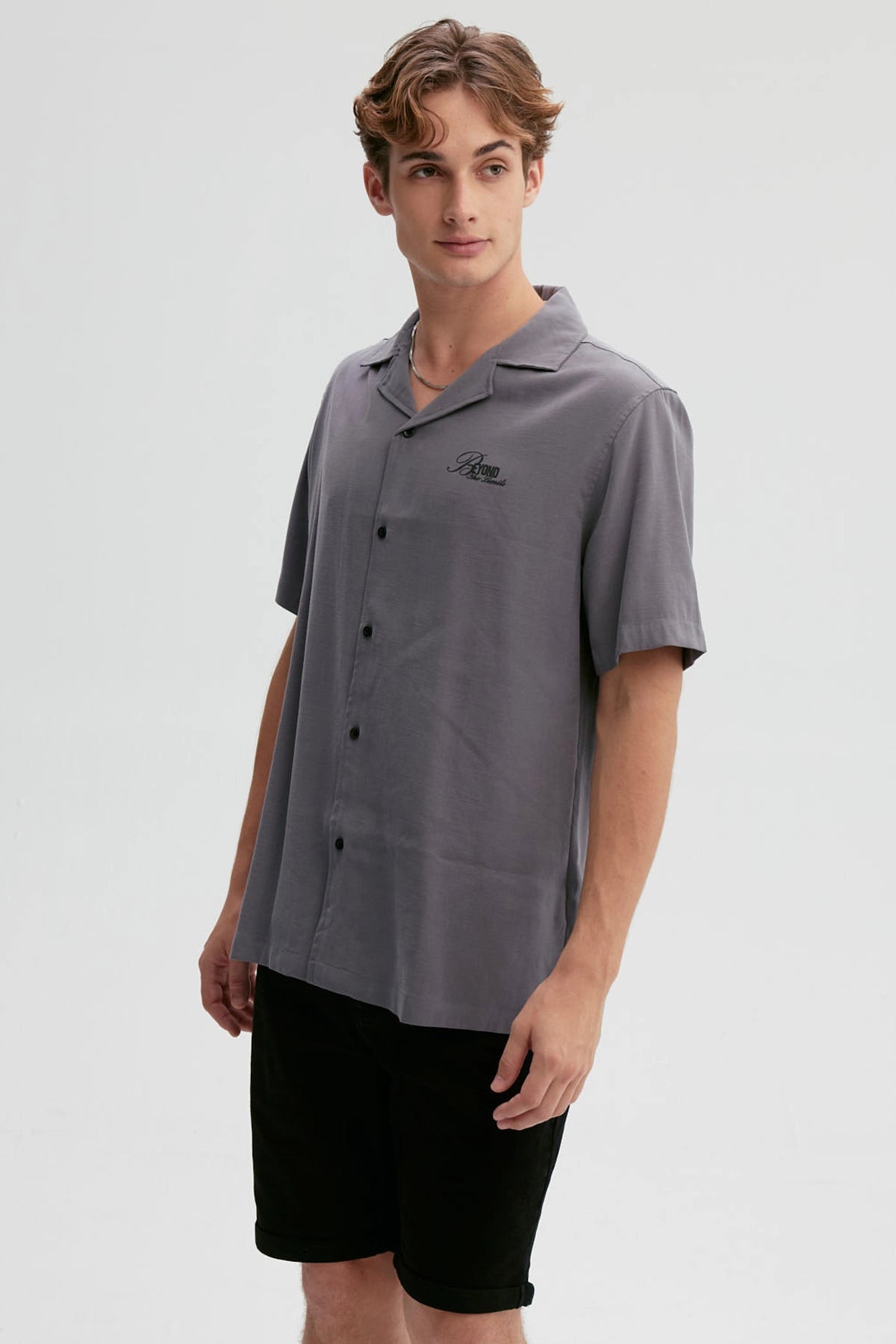 Camisa Hombre Print Gris