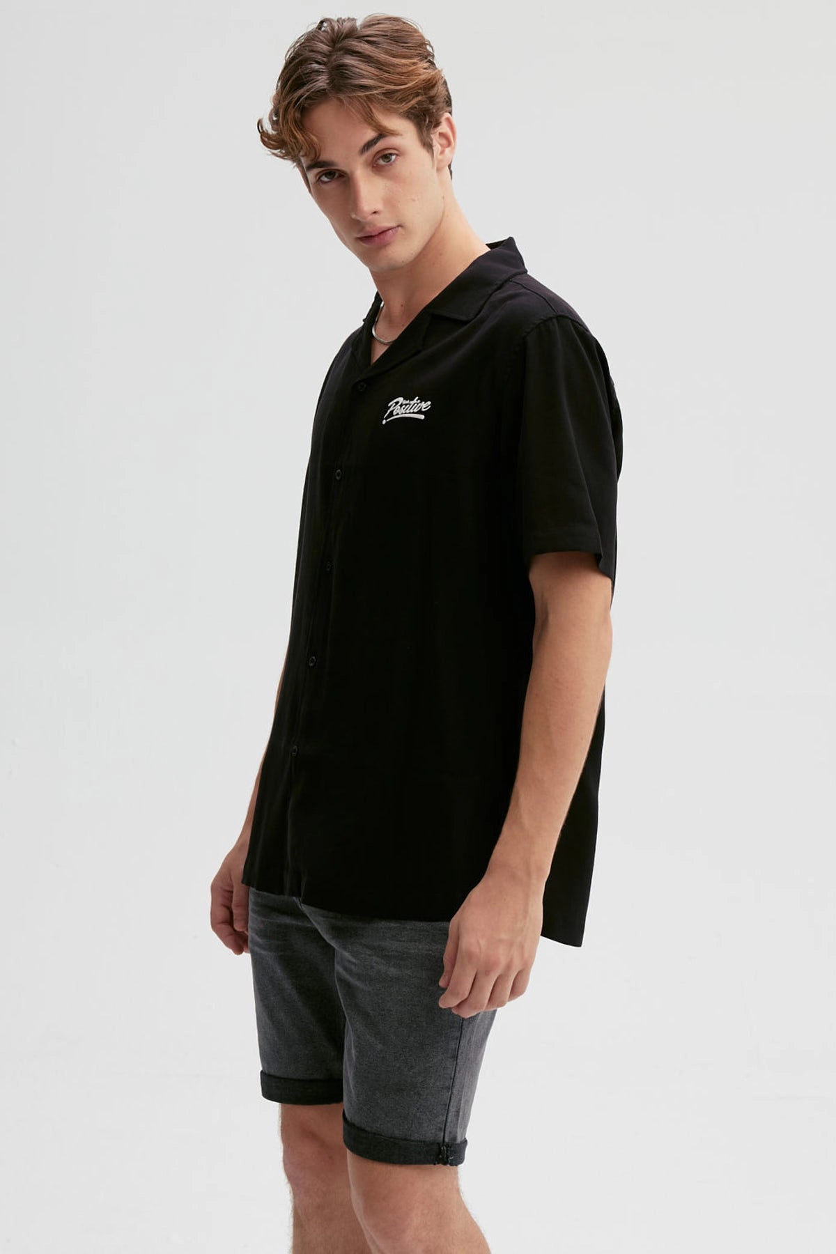 Camisa Hombre Print Negro