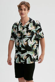 Camisa Hombre Full Print Verde