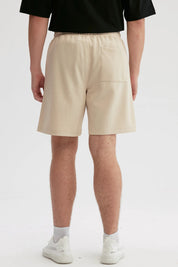 Bermuda Hombre Bolsillo Aplicación Beige