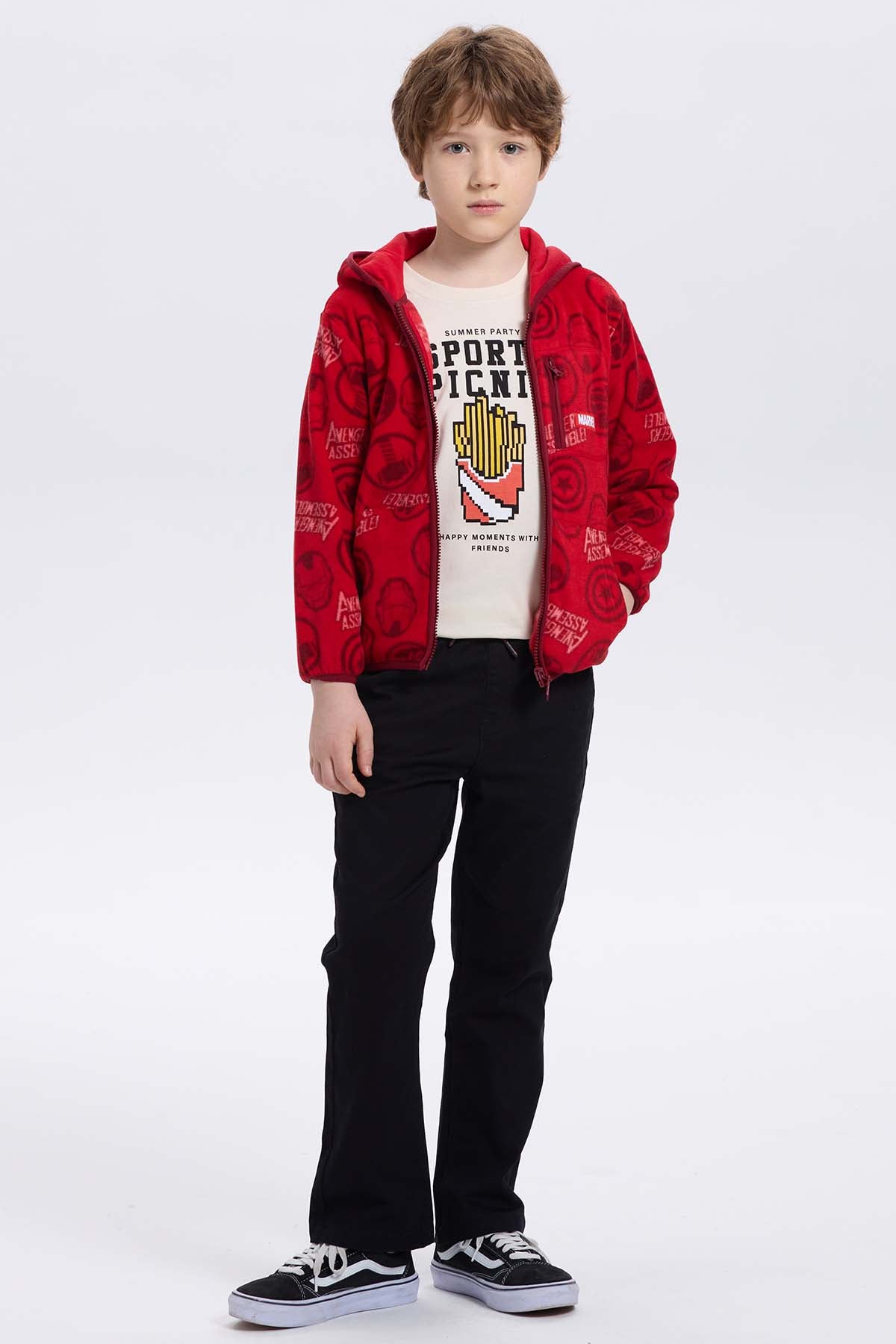 Polar Niño Avengers Rojo