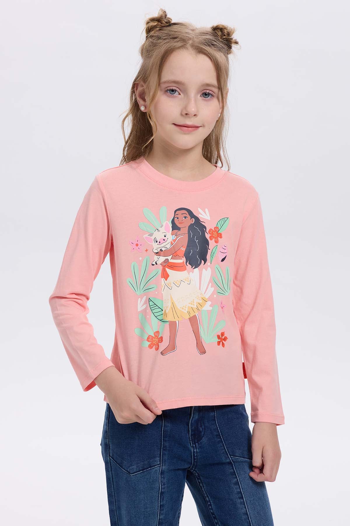 Polera Niña Princesas Damasco