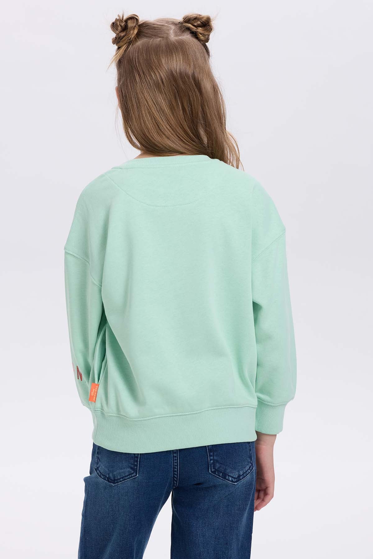 Polerón Niña Moana Print Menta