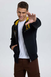 Polerón Hombre Hufflepuff Harry Potter Negro