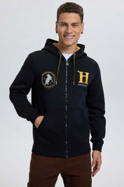 Polerón Hombre Hufflepuff Harry Potter Negro
