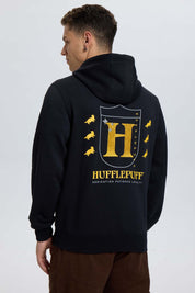 Polerón Hombre Hufflepuff Harry Potter Negro