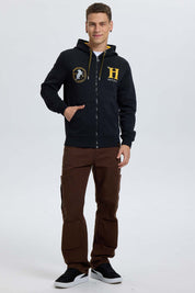 Polerón Hombre Hufflepuff Harry Potter Negro