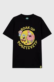 Polera Hombre Bob Esponja Negro