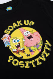 Polera Hombre Bob Esponja Negro