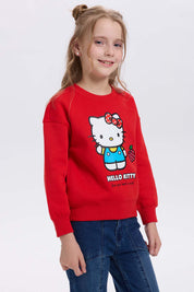 Polerón Niña Hello Kitty Rojo