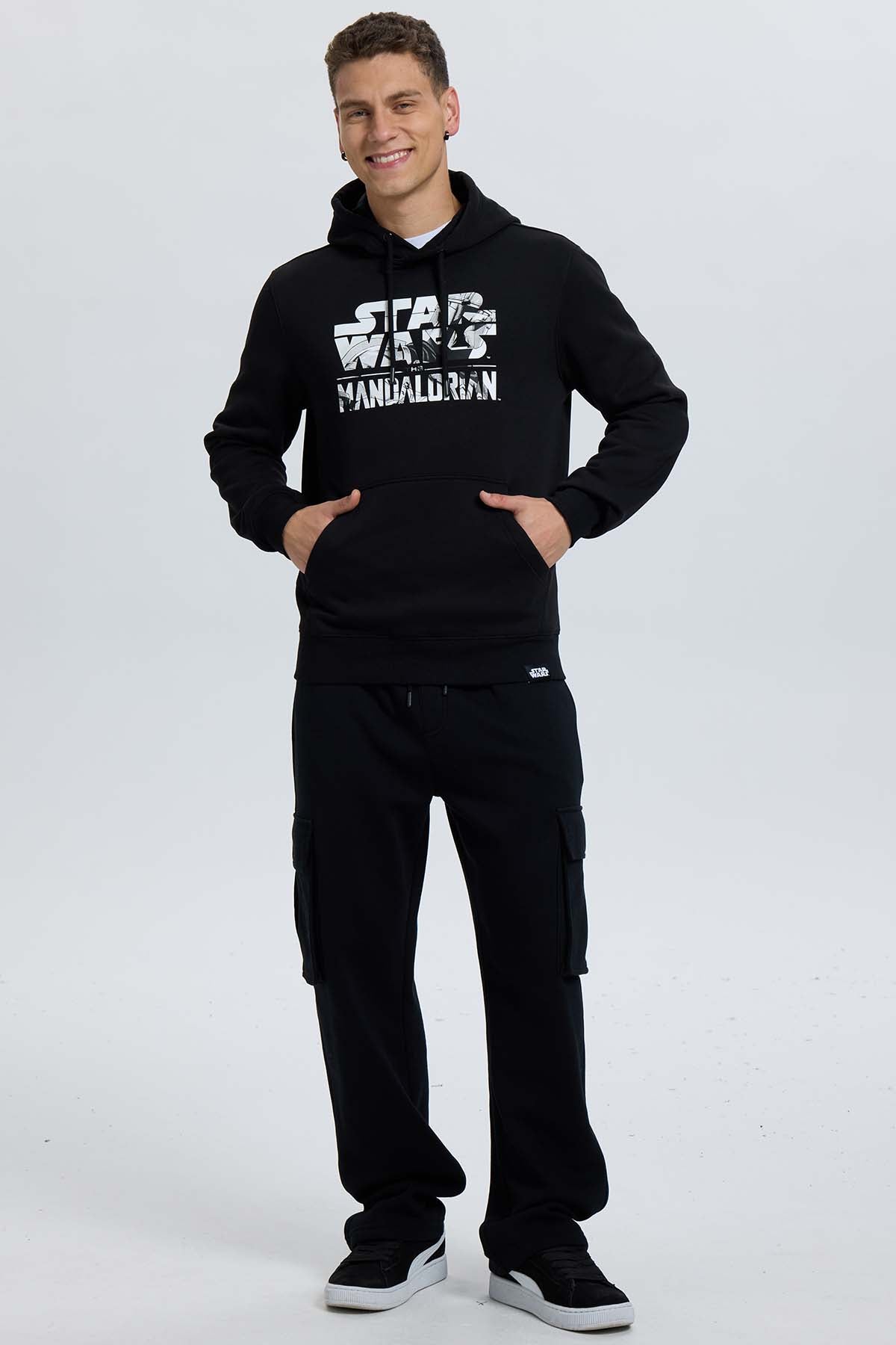 Polerón Hombre Mandalorian Negro