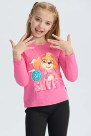 Polera Niña Paw Patrol Rosado