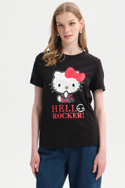 Polera Mujer Hello Kitty Negro