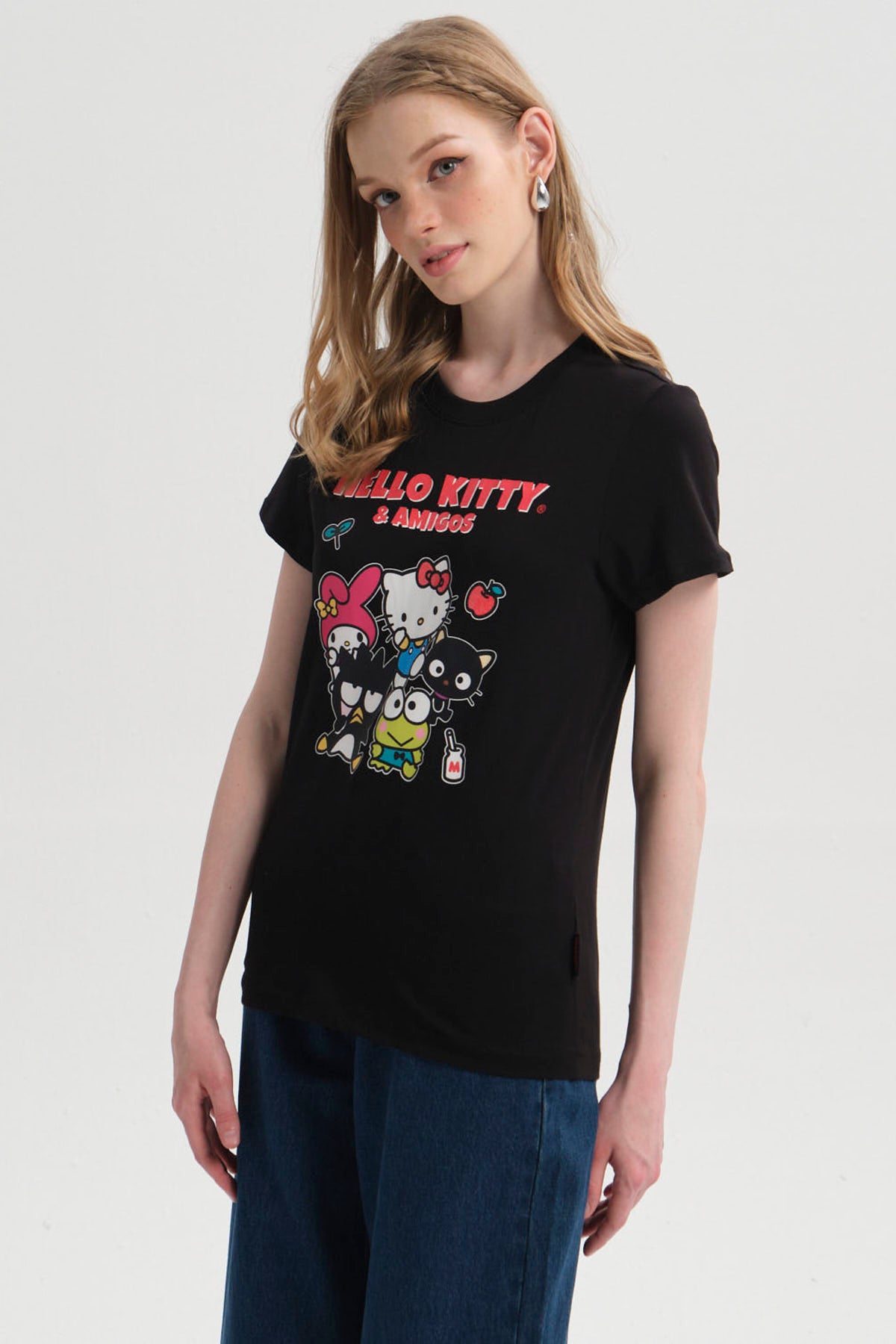 Polera Mujer Hello Kitty Negro