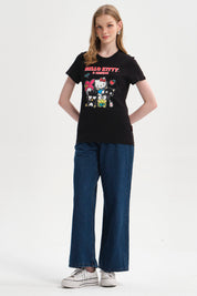 Polera Mujer Hello Kitty Negro
