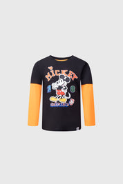 Polera Niño Mickey Y Sus Amigos Negro