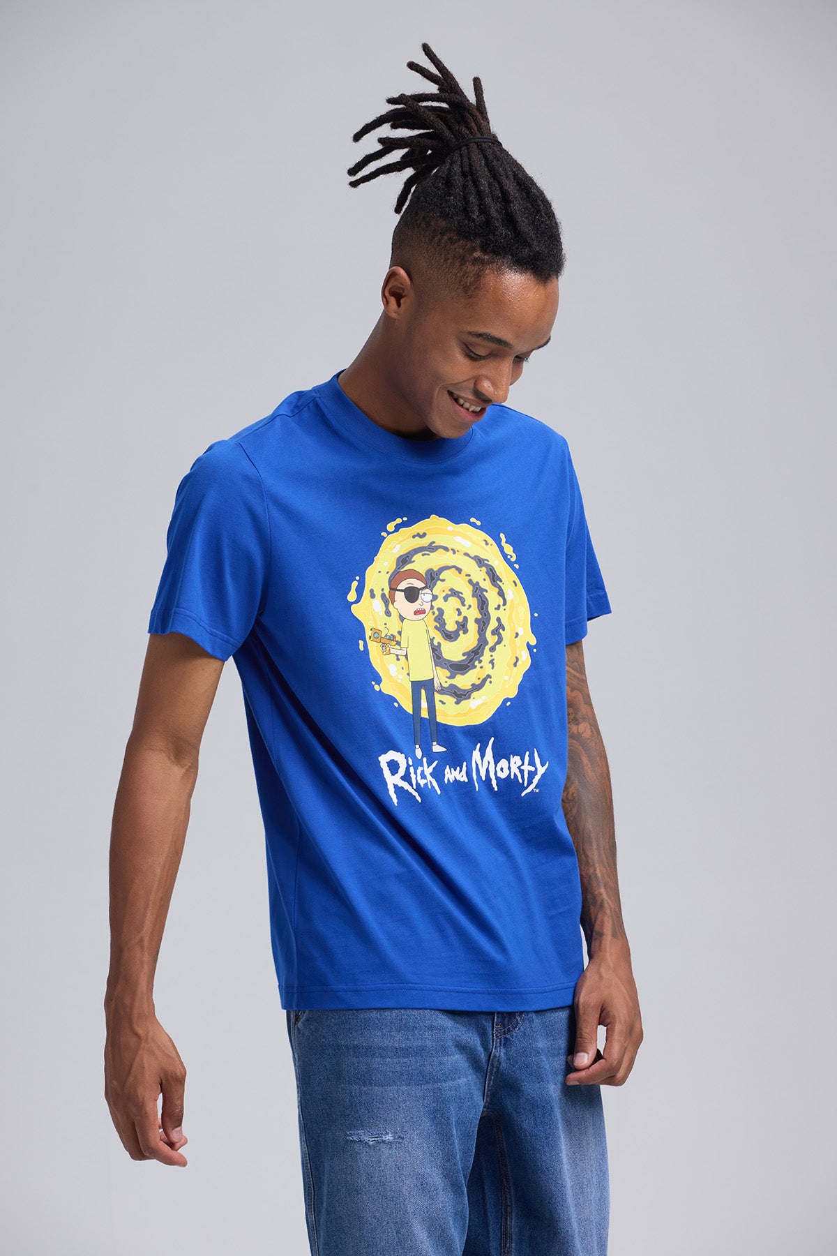 Polera Hombre Rick & Morty Azul