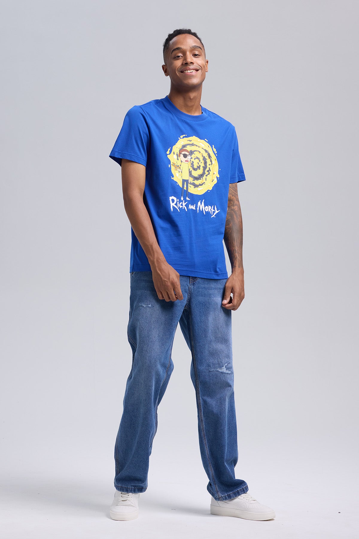 Polera Hombre Rick & Morty Azul