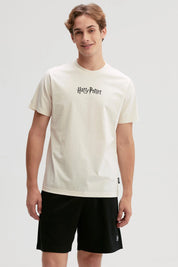 Polera Hombre Harry Potter Beige