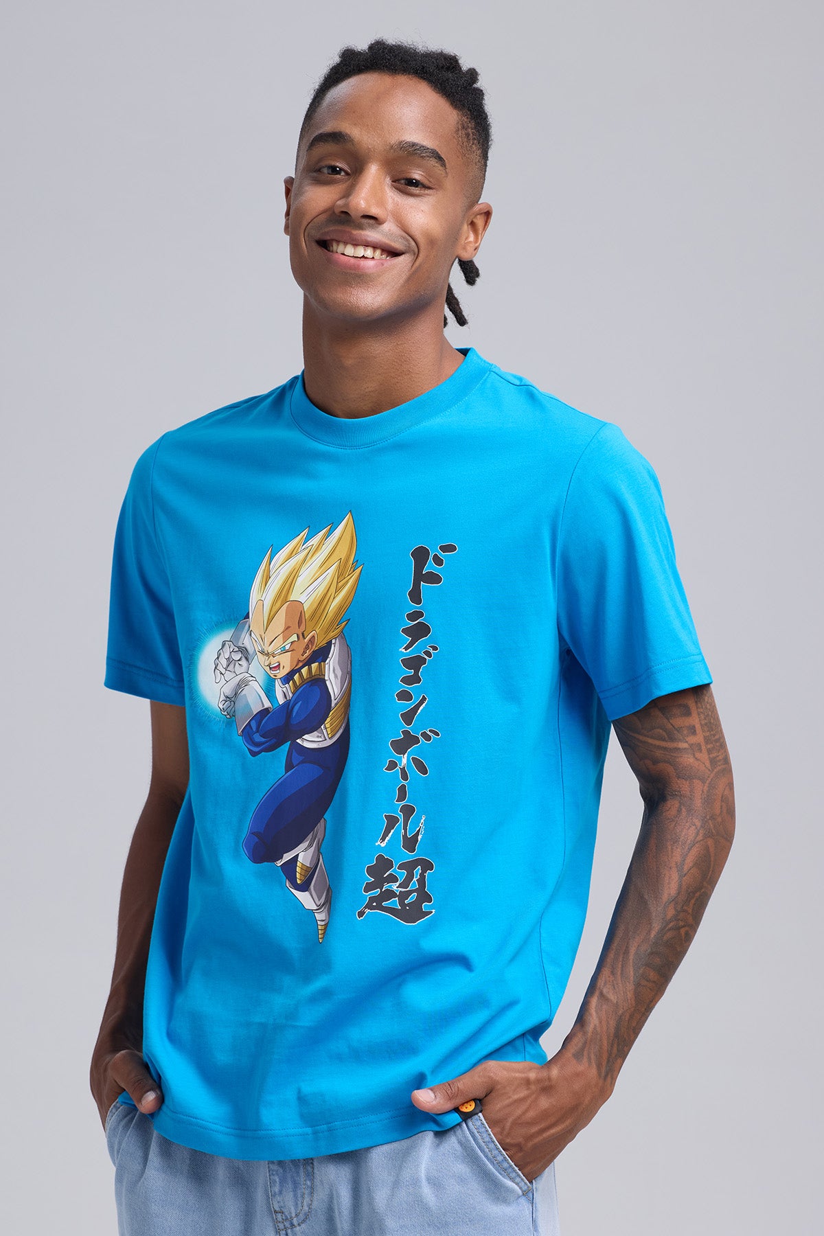 Polera Hombre Dragon Ball Azul
