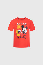 Polera Niño Mickey Y Sus Amigos Rojo