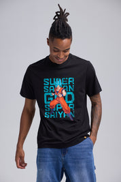 Polera Hombre Super Saiyajin Negro
