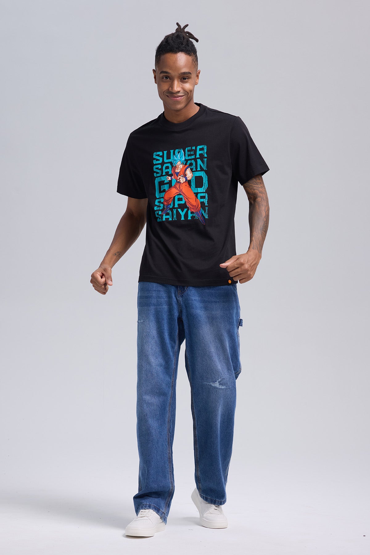 Polera Hombre Super Saiyajin Negro