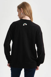 Polerón Mujer Print Negro