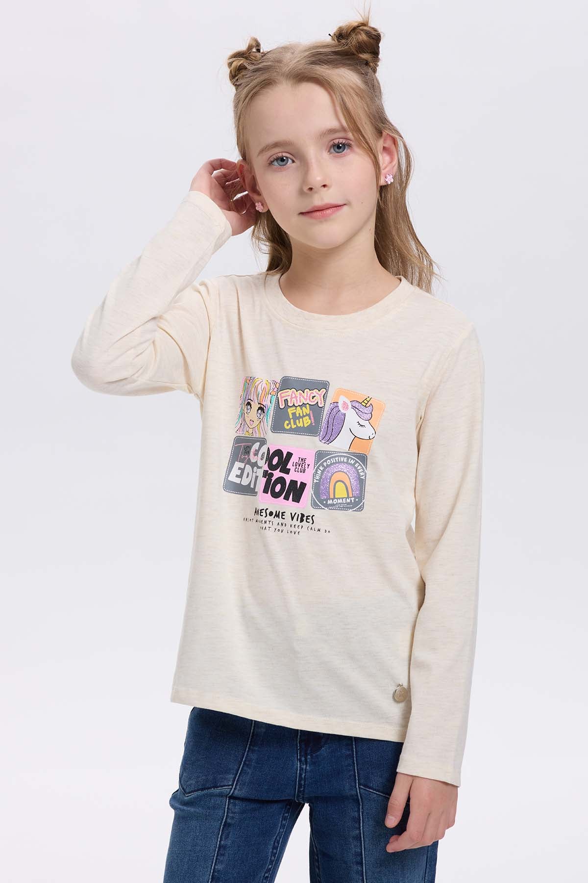 Polera Niña Beige