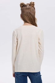 Polera Niña Beige