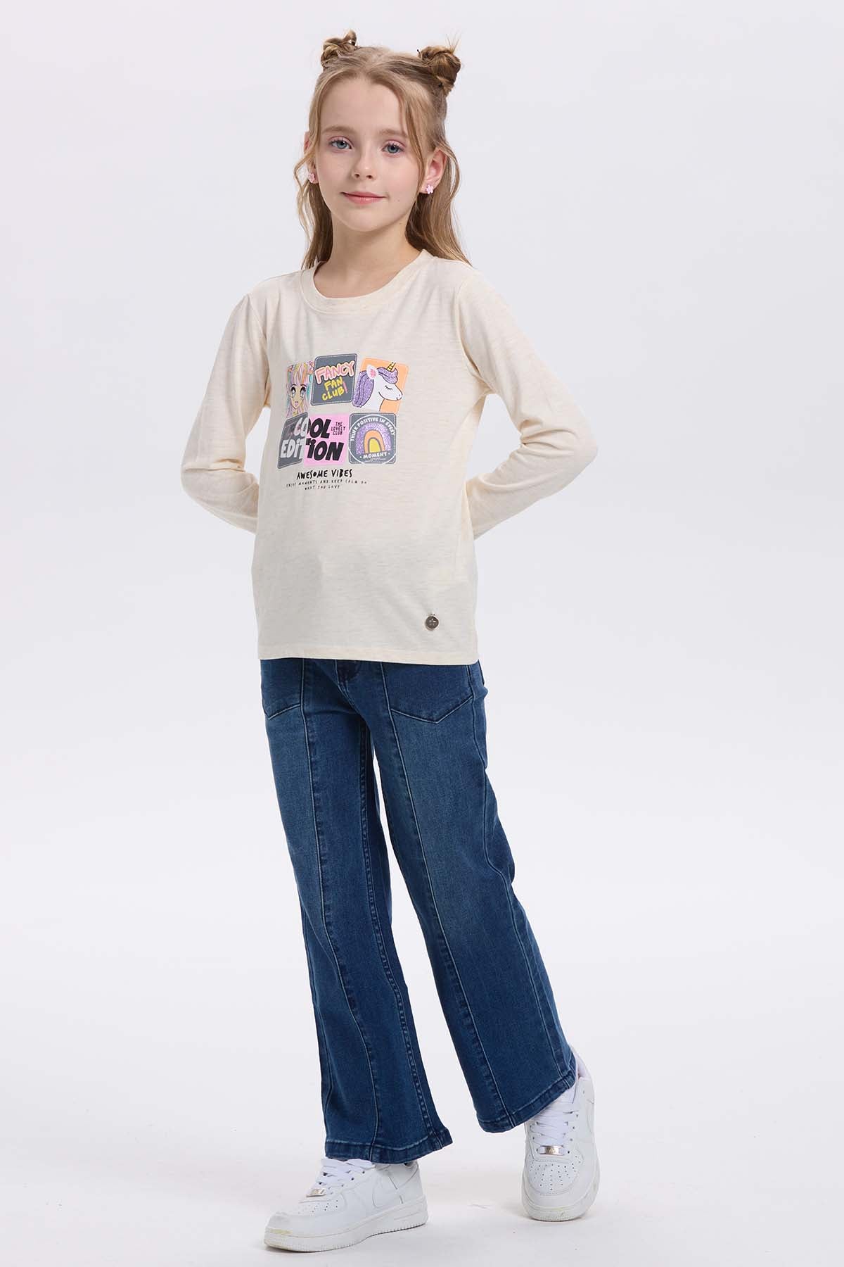 Polera Niña Beige