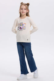 Polera Niña Beige