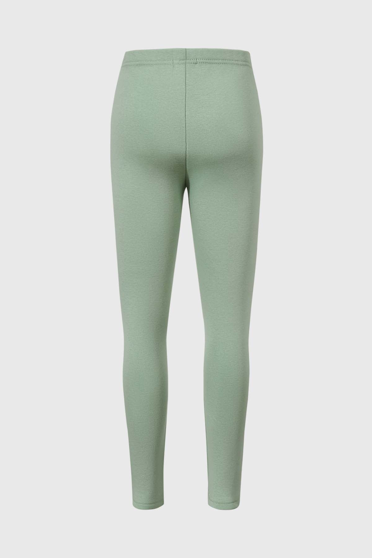 Calza Niña Polar Interior Verde